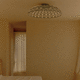 plafonnier contemporain / rond / en polyester / en tissu