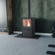 poêle à granulés / 0 - 5 kW / 5 kW - 10 kW / au sol