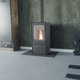 poêle à granulés / 0 - 5 kW / 5 kW - 10 kW / au sol