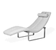 chaise longue contemporaine / en métal / blanche