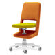chaise de bureau design original / d'intérieur / en tissu / avec piètement en métal