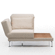 fauteuil contemporain / en tissu / avec repose-pieds / à hauteur réglable