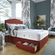 matelas double / à ressorts ensachés / blanc / extra ferme