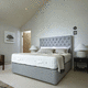 matelas double / à ressorts ensachés / en viscose / blanc