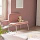 banc contemporain / en métal / en tissu / avec dossier