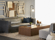 canapé modulable / contemporain / en tissu / en cuir