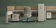 système de bureau pour open space / sur pied / individuel / multiplace