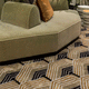 tapis contemporain / à motif / en laine de Nouvelle Zélande / en lin