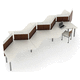 bureau pour open space / contemporain / en stratifié / professionnel