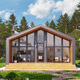 maison préfabriquée / contemporaine / à 2 étages / à ossature bois
