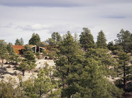 IMPRÉGNEZ LA MAISON DE DÉSERT DE COUVERTURES DE CONCEPTION EN ACIER DE CORTEN