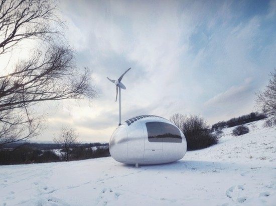 ECOCAPSULE EST UN ABRI MINUSCULE ET TRANSPORTABLE POUR LA VIE D'OFF-THE-GRID