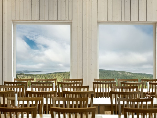 Les architectes de Sweco construit le restaurant timber-framed à la forteresse de Hemsö de la Suède