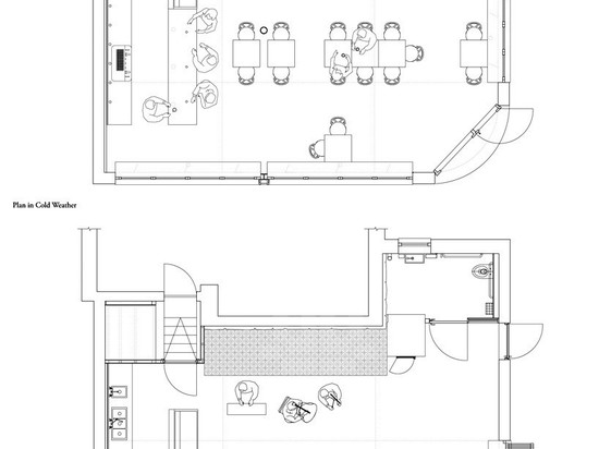 magasin de coin de converti d'architectes de rafailidis de davidson dans le café fargo