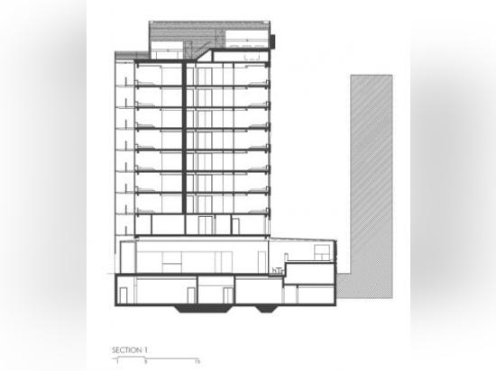 Section de bâtiment (© de schéma : DIX Arquitectos)