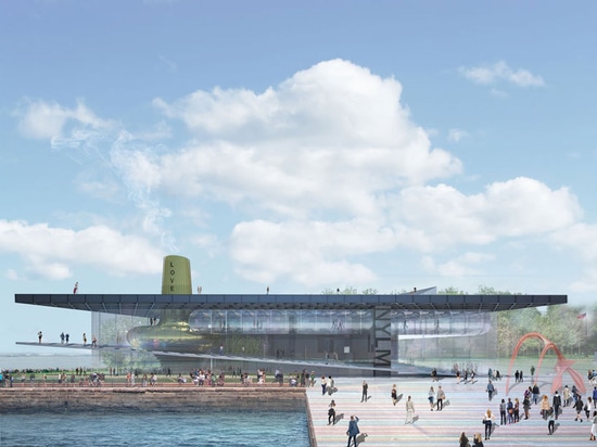 le zU-studio propose la structure de triangle pour le musée de la liberté de New York