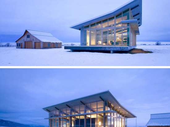 Les architectes d'Olson Kundig ont conçu cette maison en Orégon du nord-est.