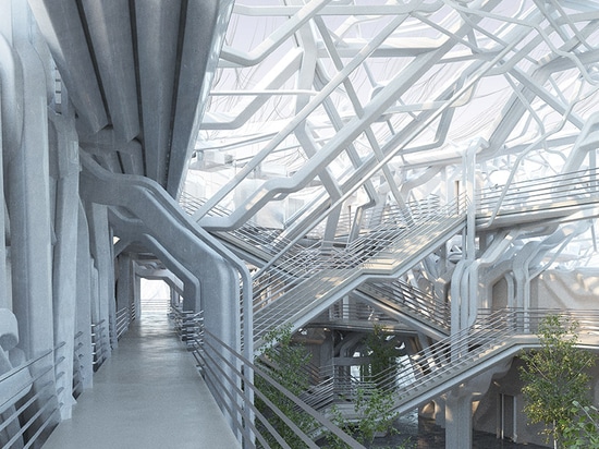 le studio solide suggère le centre de la science de nanonano comme réseau sculptural