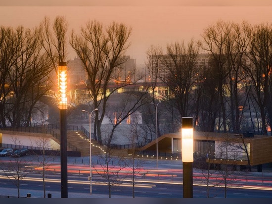 Plage Pavillion de fleuve de Vistula