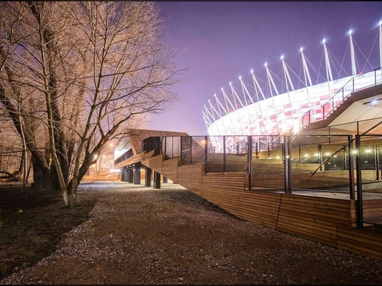 Plage Pavillion de fleuve de Vistula