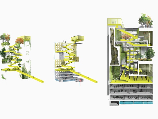 OMA + fabrications pour transformer la prison d'Amsterdam en complexe résidentiel de tour