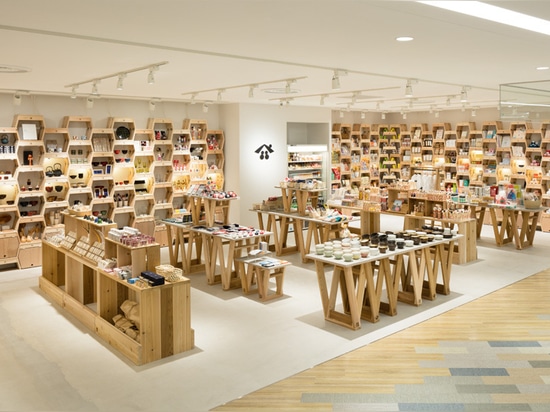 le magasin standard de “tohoku” dans des expériences du Japon avec les unités de visualisation en bois