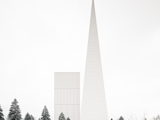 le ling de förstberg conçoit une église phare-modelée pour une entrée de concurrence en Finlande