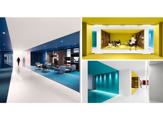 Cette couleur utilisée intérieure de bureau pour créer les espaces distincts