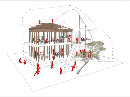 Les architectes FOUS transforment une maison en jardin d'enfants flexible en l'enveloppant dans une peau lumineuse