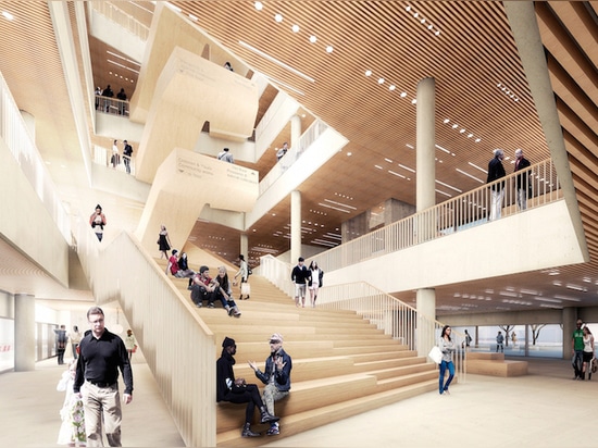 Les architectes de Lassen de marteau de Schmidt dévoilent des conceptions pour la nouvelle bibliothèque centrale tremblement de terre-résistante