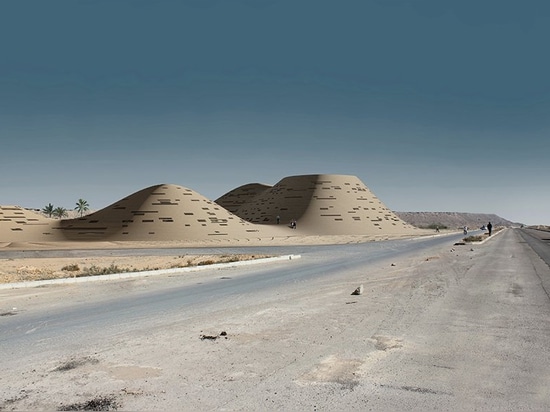 complexe de hajizadeh et d'associés dans des fusions de l'Iran avec l'environnement ressemblant à des dunes de sable