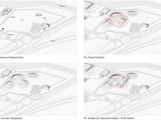 les systèmes d'architecture ouverte dévoile des plans pour le pavillon à énergie solaire de barilla à Parme