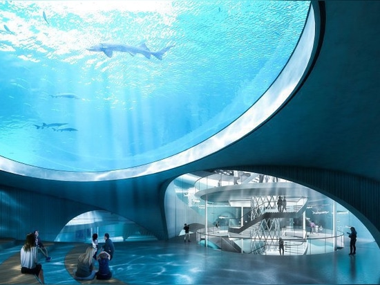 réserve naturelle de plans d'architectes d'ennead avec un aquarium public dans la porcelaine