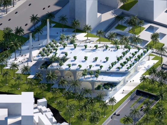 Luca Beltrame propose une mosquée inspirée d'une oasis pour Dubai Creek Harbour