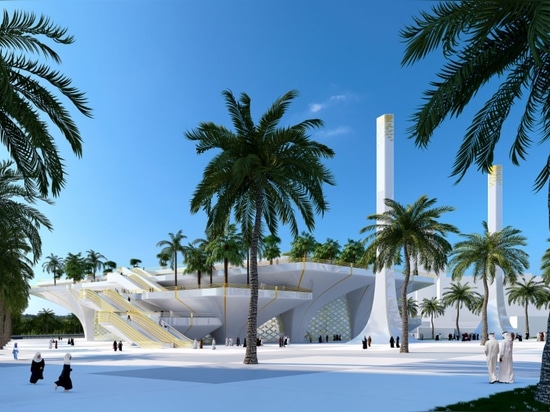 Luca Beltrame propose une mosquée inspirée d'une oasis pour Dubai Creek Harbour