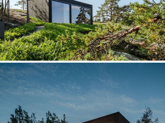 Ce sauna moderne est positionné pour dominer l'archipel de Stockholm