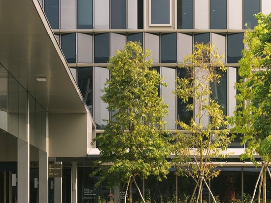 la série et la multiplication des architectes achèvent la construction d'un bâtiment phare au parc scientifique de singapour