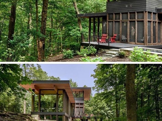 Cette maison confortable dans la forêt a été conçue pour les week-ends de détente