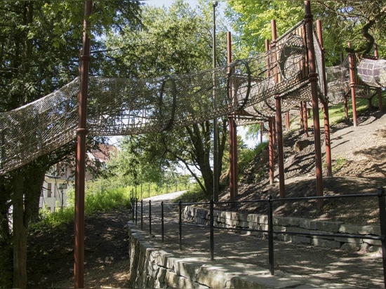 Sentier d'escalade à Nygårdsparken, Bergen, Norvège