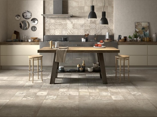 Argilla Naturale 60x60- Trame Chiaro Naturale 20x20 - Argilla Naturale 20x20