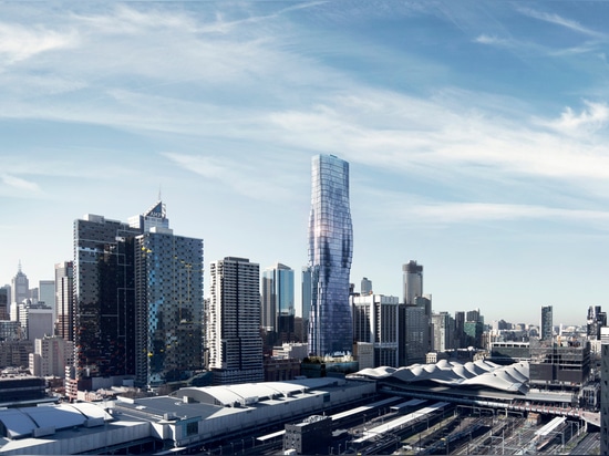 Le nom réel du bâtiment est la tour de première, située à la rue de 134 Spencer à Melbourne du centre, qui est la deuxième ville peuplée en Australie après Sydney.