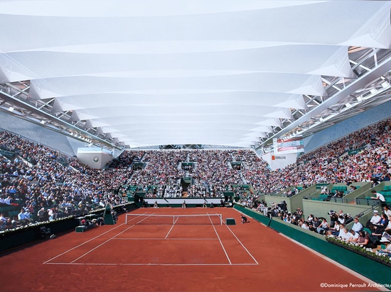 Dominique Perrault conçoit un toit rétractable sur le court de tennis Suzanne Lenglen à Paris