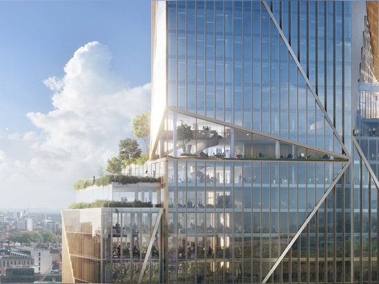 3XN dévoile les visuels d'un complexe de bureaux de grande hauteur pour Londres