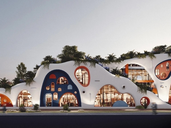 Dika propose un jardin d'enfants de forme libre en Chine, qui joue sur la pente et l'élévation