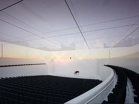 salle de concert avec le plafond en verre