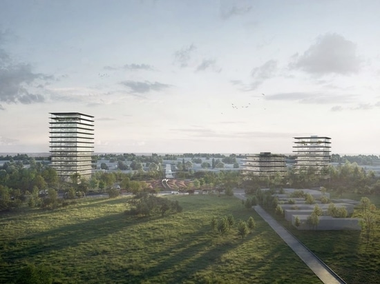 Les espaces de travail "poort van de prijkels" de KAAN architecten s'élèveront dans les bois luxuriants de Belgique