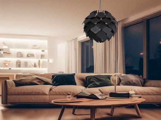 Unahi 2.0 - lampe suspendue en ébène par Ulap design