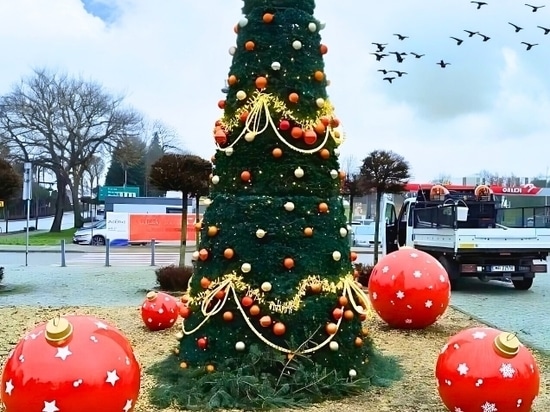 Boules de Noël en fibre de verre XXL - Une touche festive pour les espaces publics