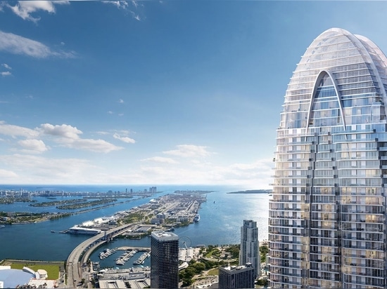 "Gratte-ciel ultramoderne de Behar Font & Partners en construction à Miami