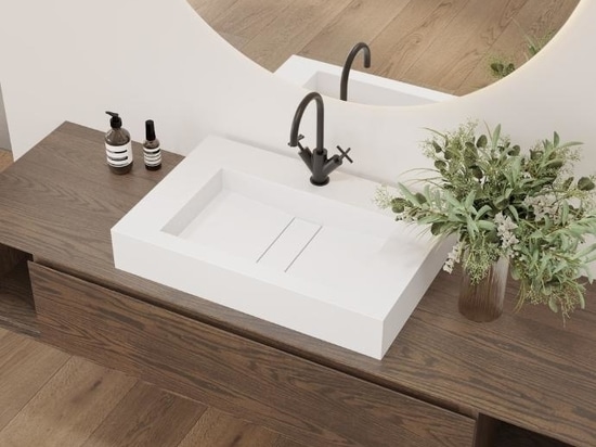 Hatysa Corian® Lavabo à simple plan de travail